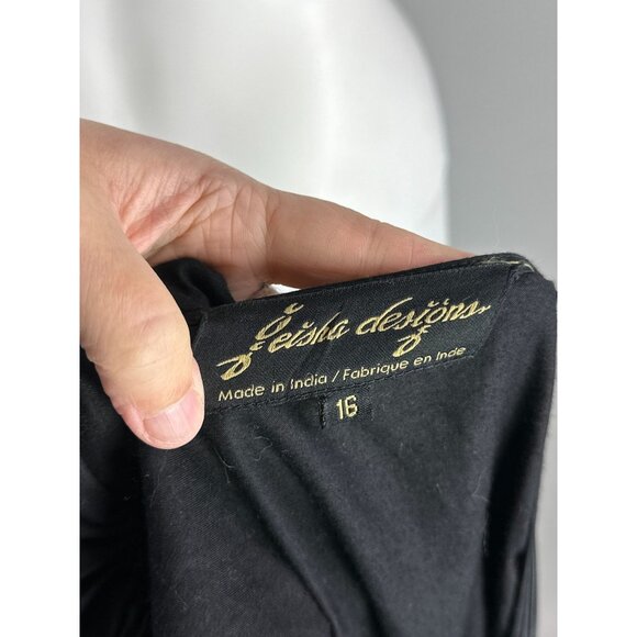 Anthropologie Geisha Designs Karolina Embroidered Cut-Out Maxi Dress Sz 16 $248 - Picture 2 of 8